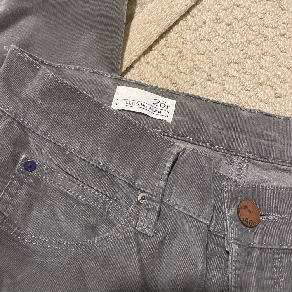 GAP 1969 Gray Corduroy Legging Jean - Picture 5 of 7